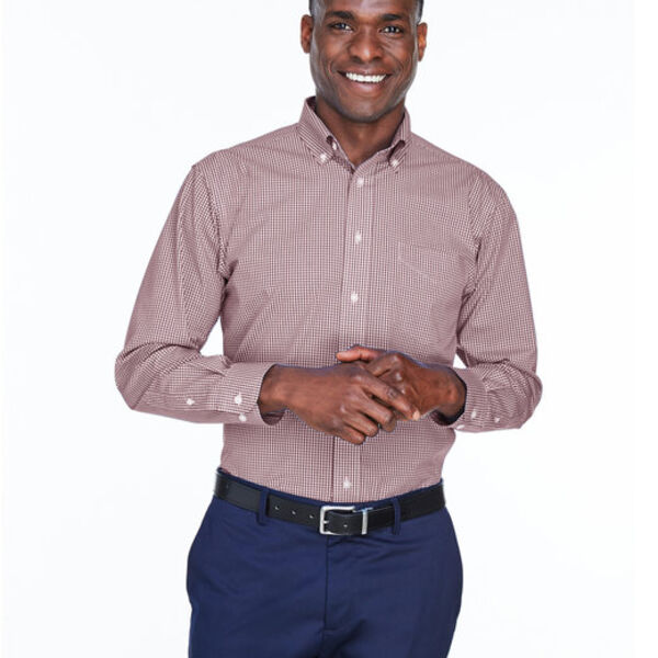 Men's Crown Collection® Gingham Check Woven Shirt Thumbnail