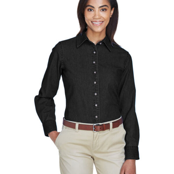 Ladies' Long-Sleeve Denim Shirt Thumbnail
