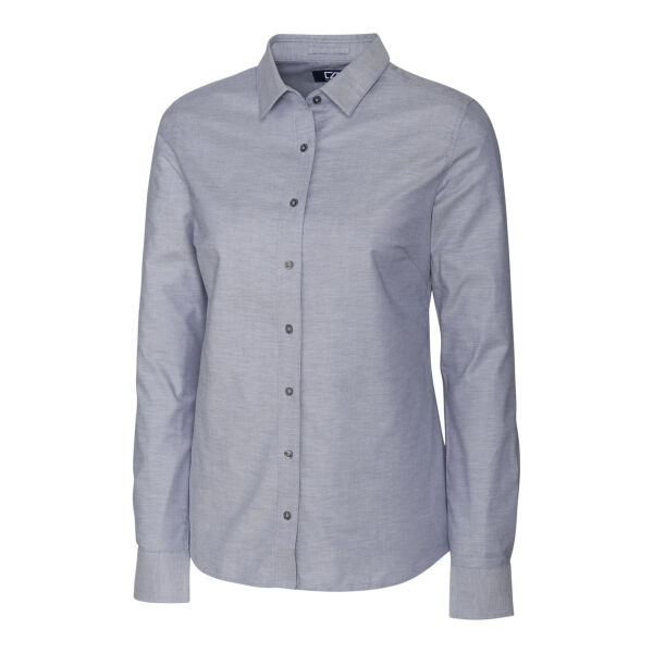 Cutter & Buck Stretch Oxford Womens Long Sleeve Dress Shirt Thumbnail